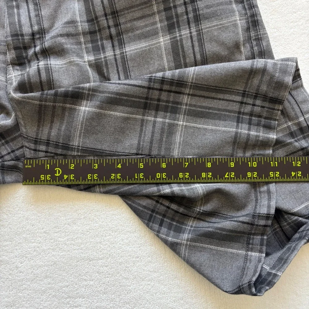 O'Neill Concha Plaid Shorts Mens 36 Grey Excellent Flat Front Casual‎ Walking